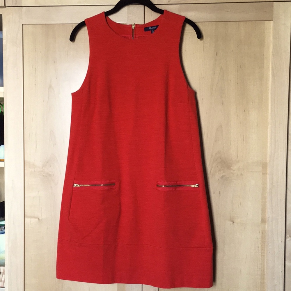 Red dress from Madewell